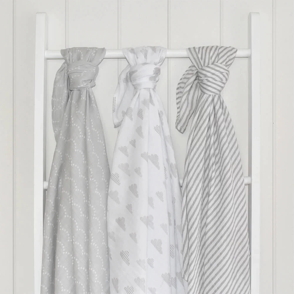 Living Textiles Muslin Wraps 3pk 2 Living Textiles Muslin Wraps 3pk - Image 2