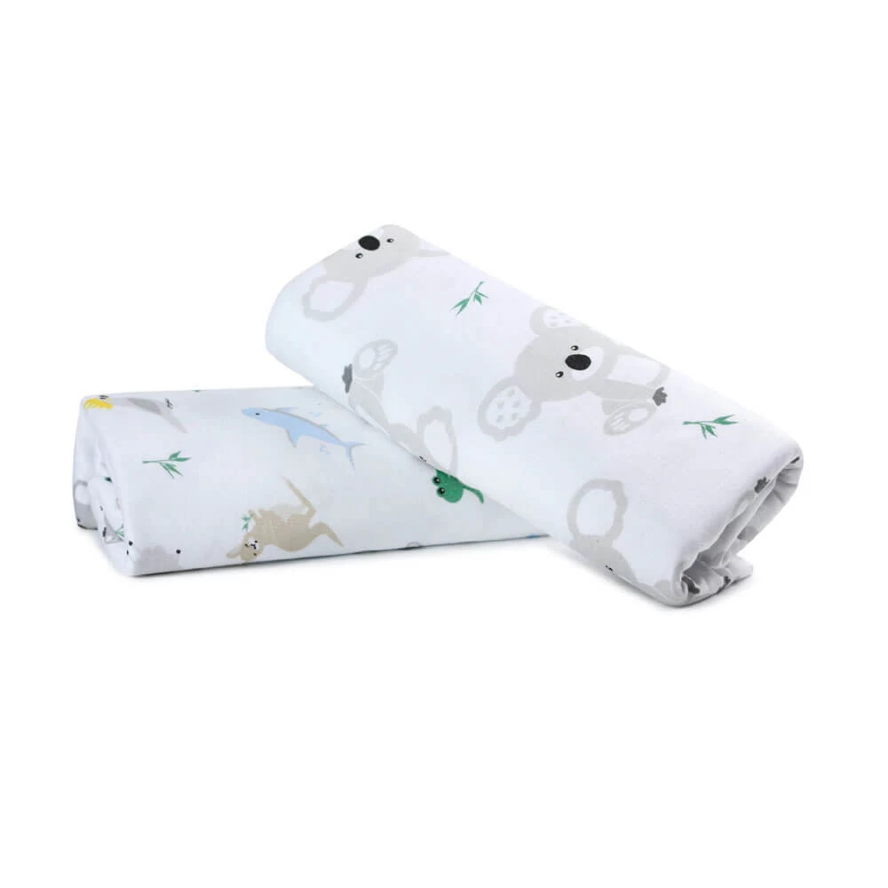 Bubba Blue Aussie Animals Jersey Wrap 2pk 1 Bubba Blue Aussie Animals Jersey Wrap 2pk