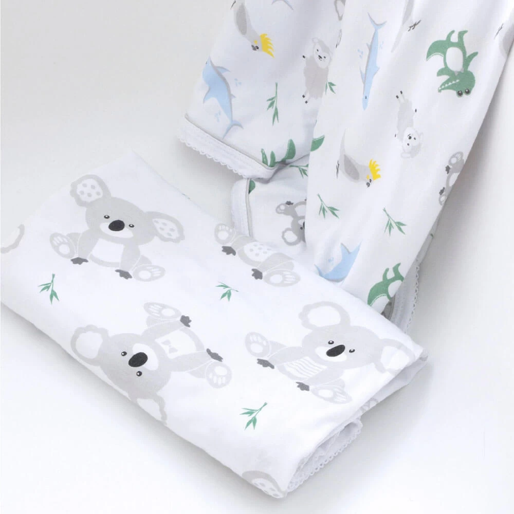 Bubba Blue Aussie Animals Jersey Wrap 2pk 2 Bubba Blue Aussie Animals Jersey Wrap 2pk - Image 2