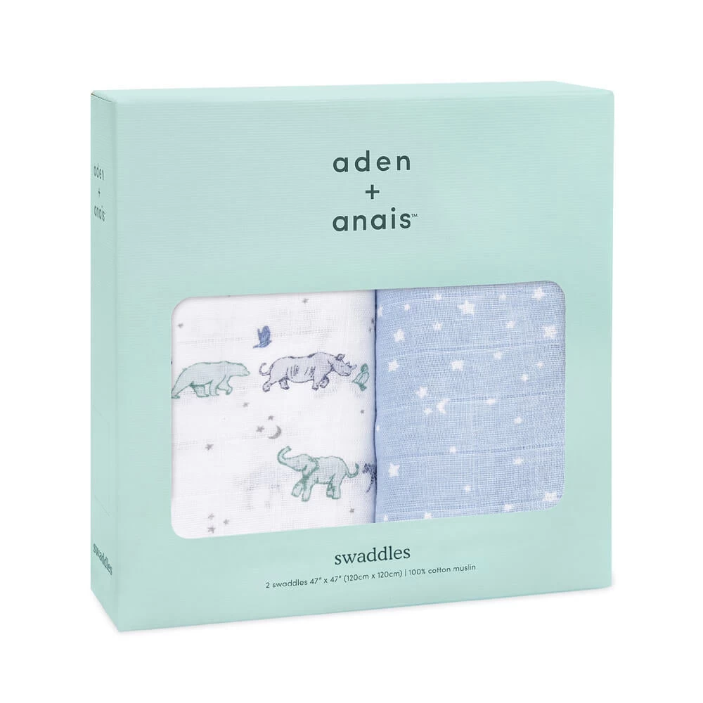 Aden + Anais Muslin Swaddles 2pk 4 Aden + Anais Muslin Swaddles 2pk - Image 4