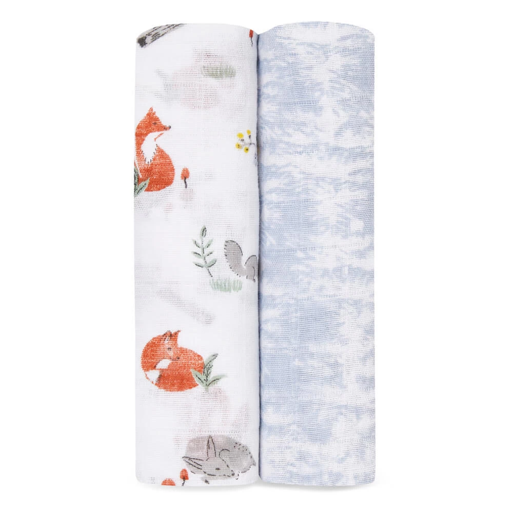 Aden + Anais Muslin Swaddles 2pk 5 Aden + Anais Muslin Swaddles 2pk - Image 5