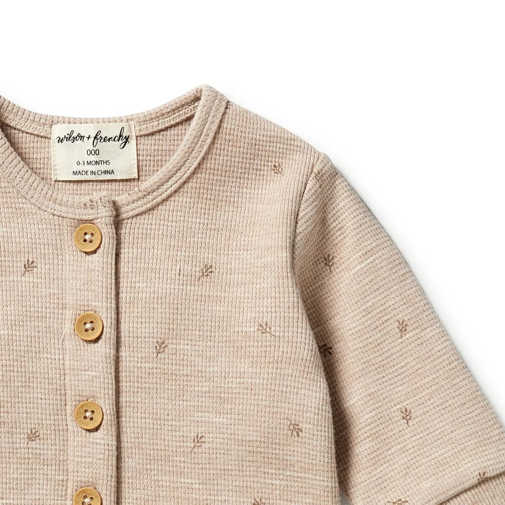 Wilson & Frenchy Organic Waffle Pocket Growsuit Leaf 3 Wilson & Frenchy Organic Waffle Pocket Growsuit Leaf - Image 3