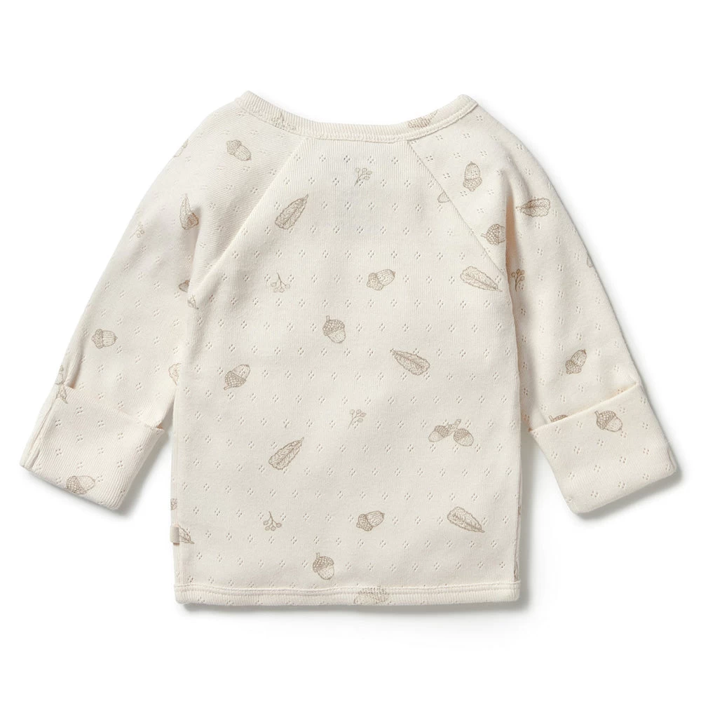 Wilson & Frenchy Organic Pointelle Kimono Top Little Acorn 2 Wilson & Frenchy Organic Pointelle Kimono Top Little Acorn - Image 2