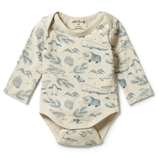 Wilson & Frenchy Organic Envelope Bodysuit Artic Blast -Baby Haven Shop 130285