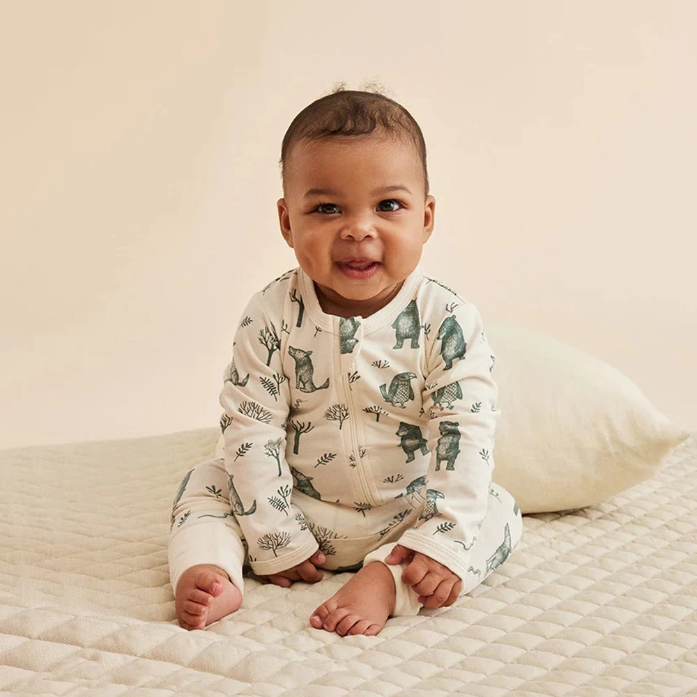 Wilson & Frenchy Organic Zipsuit With Feet The Woods 5 Wilson & Frenchy Organic Zipsuit With Feet The Woods - Image 5