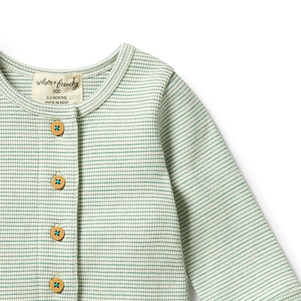 Wilson & Frenchy Organic Stripe Rib Slouch Growsuit Deep Sea 3 Wilson & Frenchy Organic Stripe Rib Slouch Growsuit Deep Sea - Image 3