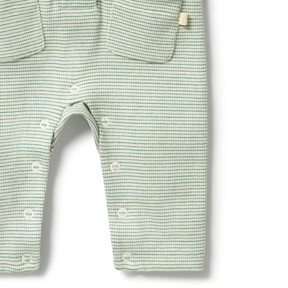 Wilson & Frenchy Organic Stripe Rib Slouch Growsuit Deep Sea 4 Wilson & Frenchy Organic Stripe Rib Slouch Growsuit Deep Sea - Image 4