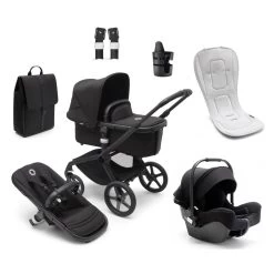 Bugaboo Fox 5 Complete Newborn Bundle -Baby Haven Shop 131250 BK GY