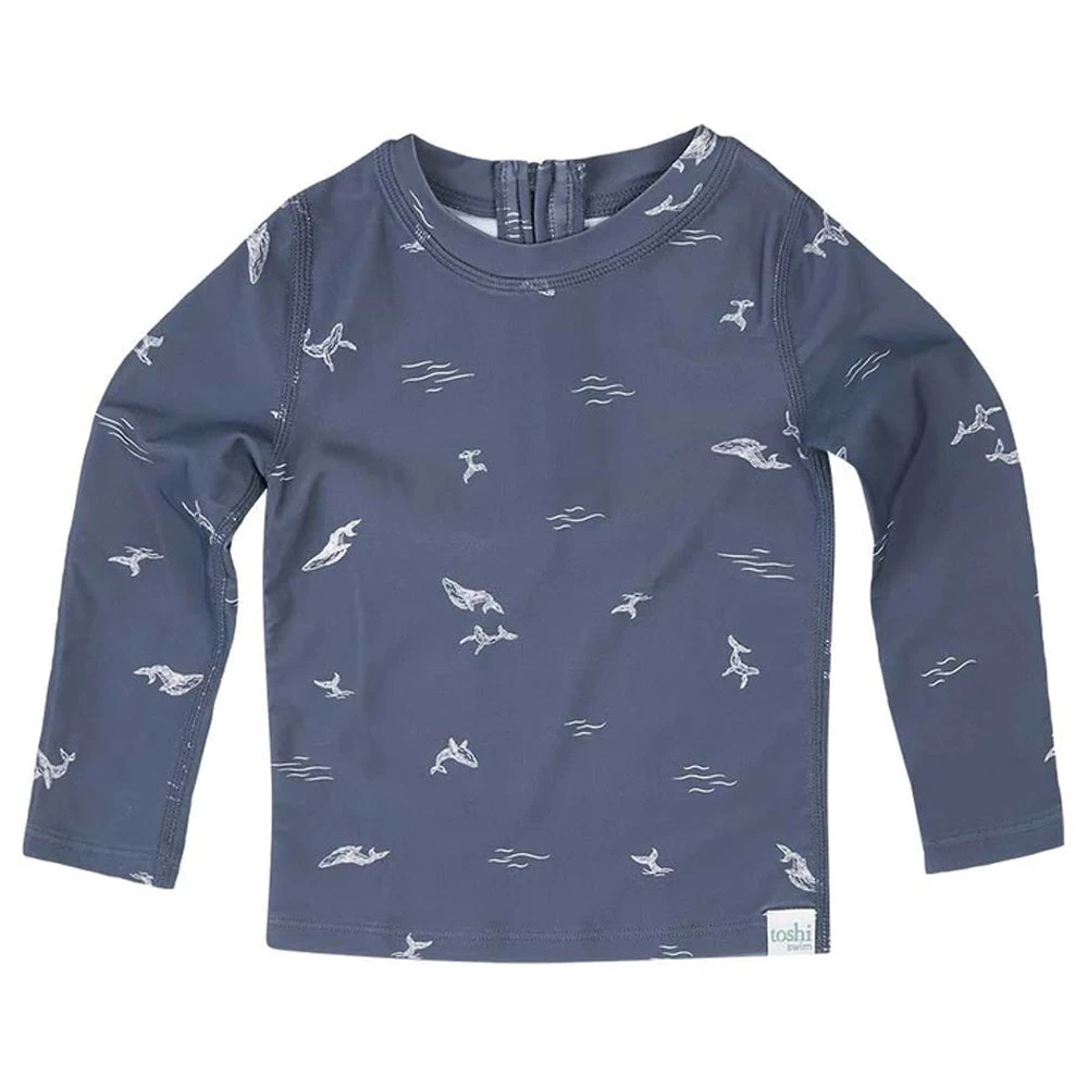 Toshi Swim Baby Rashie Long Sleeve Classic Whales 1 Toshi Swim Baby Rashie Long Sleeve Classic Whales