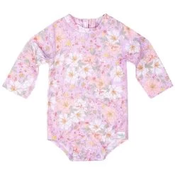 Toshi Swim Baby Onesie Long Sleeve Classic Dahlia