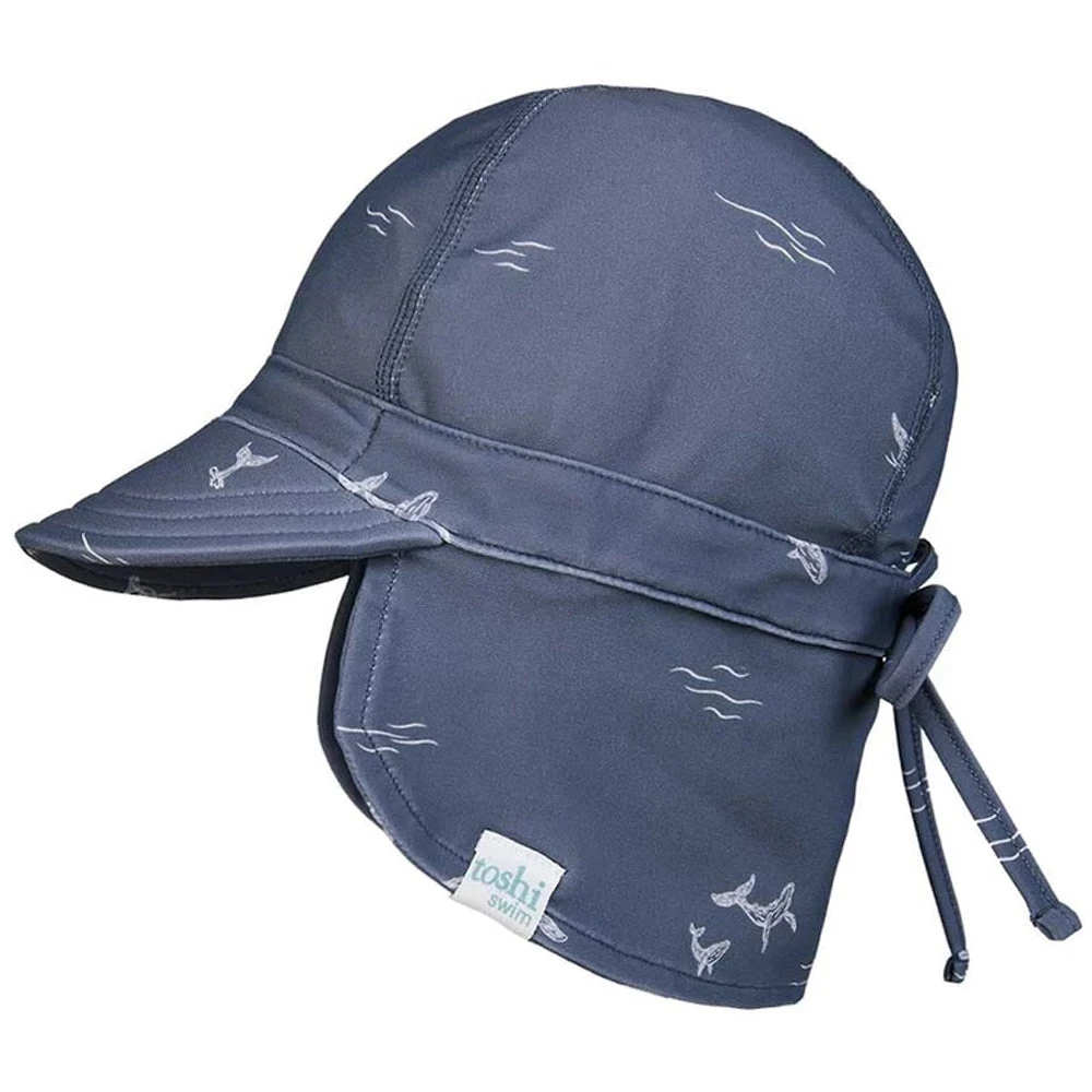 Toshi Swim Baby Flap Cap Classic Whales 1 Toshi Swim Baby Flap Cap Classic Whales