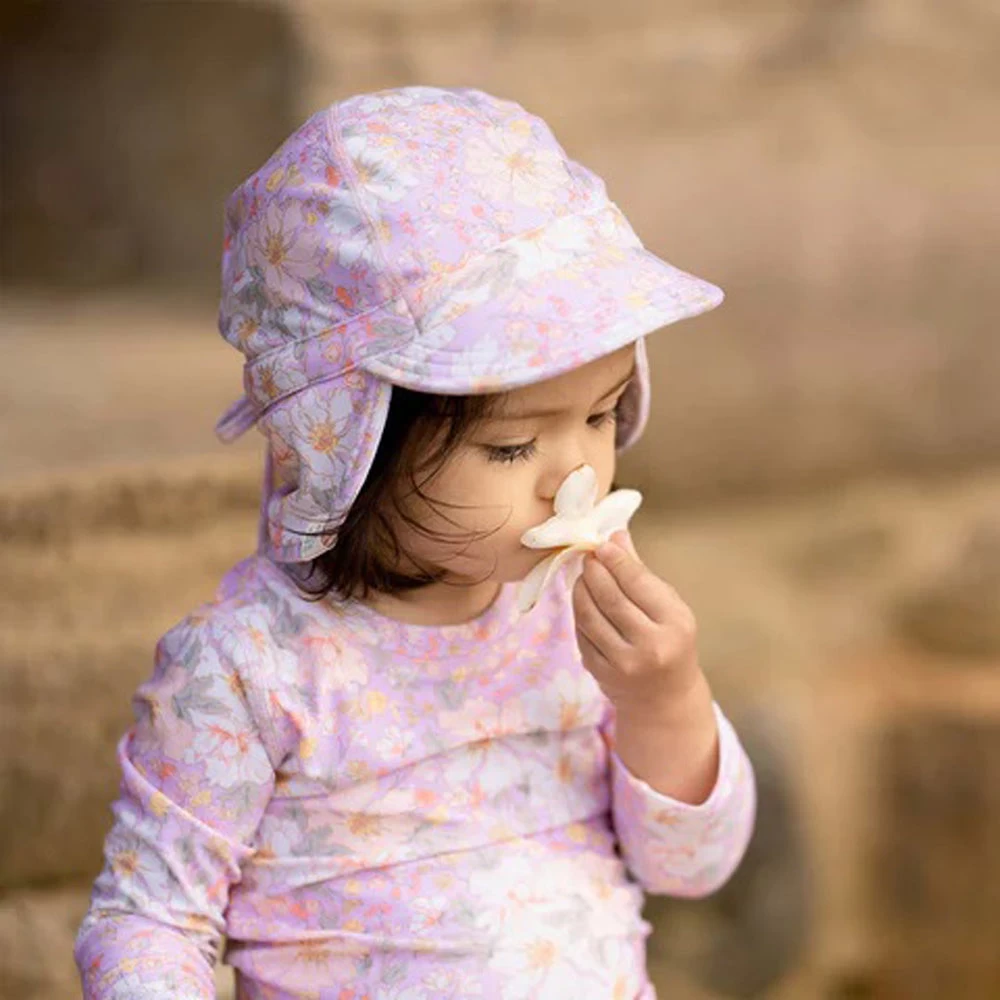 Toshi Swim Baby Flap Cap Classic Dahlia 5 Toshi Swim Baby Flap Cap Classic Dahlia - Image 5