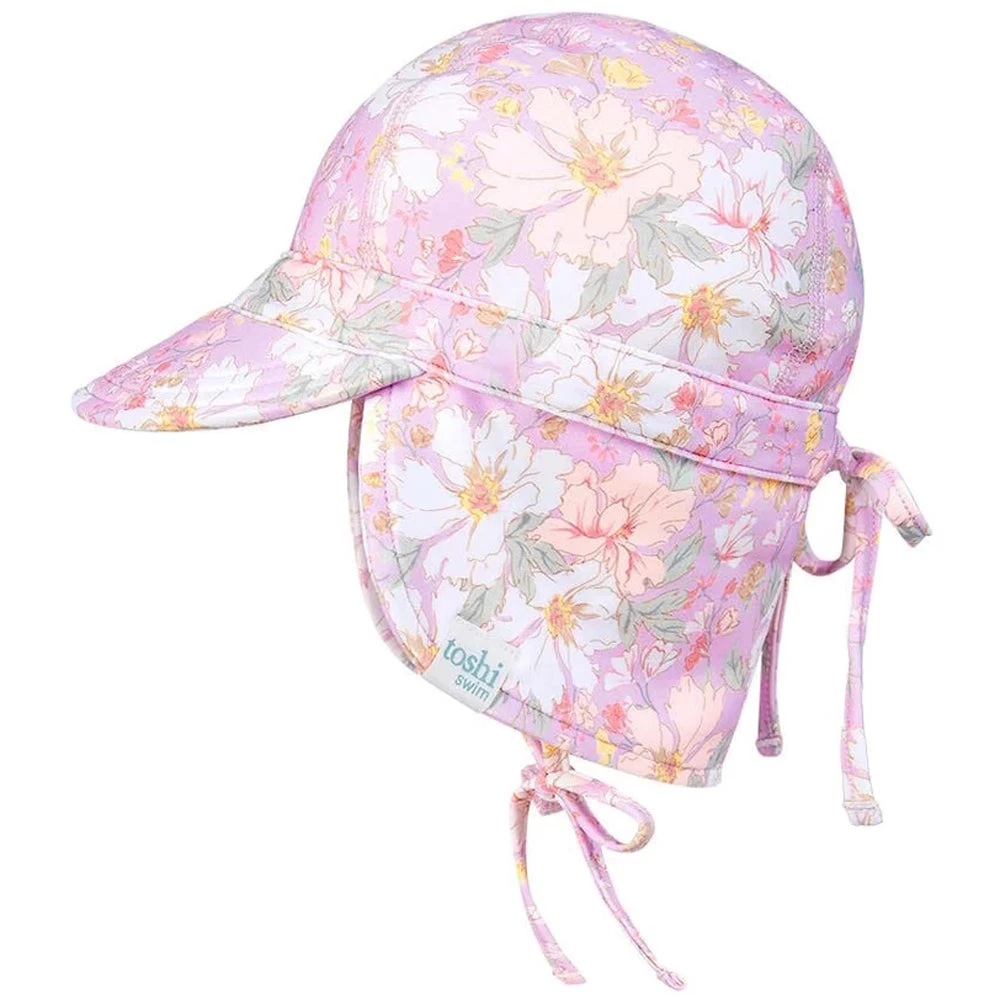Toshi Swim Baby Flap Cap Classic Dahlia 2 Toshi Swim Baby Flap Cap Classic Dahlia - Image 2